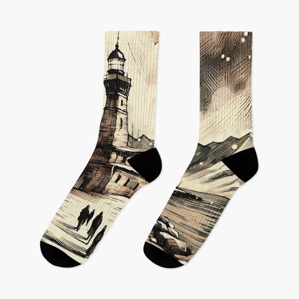 Item preview, Lighthouse Guardian of the Starry Night designed and sold by PictorialWhimsy.