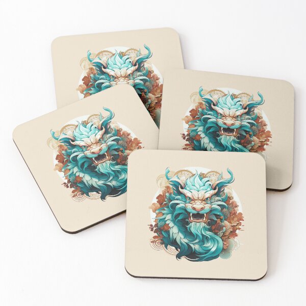 Item preview,  Blue dragon Year of the Dragon- chinese Zodiac Theme-oatmeal Background designed and sold by CosmicNook1.