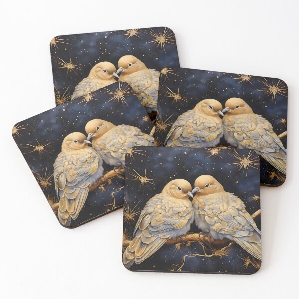 Item preview, Two adorable baby turtle doves designed and sold by AI-Only Creations.