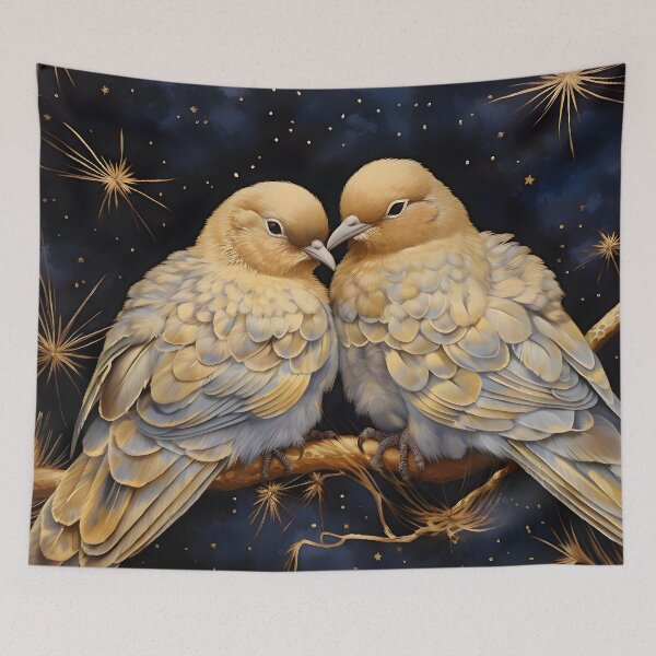 Item preview, Two adorable baby turtle doves designed and sold by AI-Only Creations.