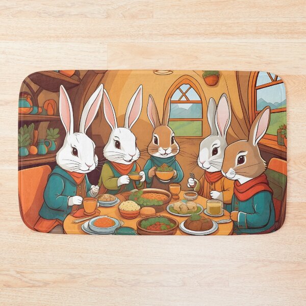 Item preview, Bunnies Having Lunch Artwork designed and sold by WildlifeInc.