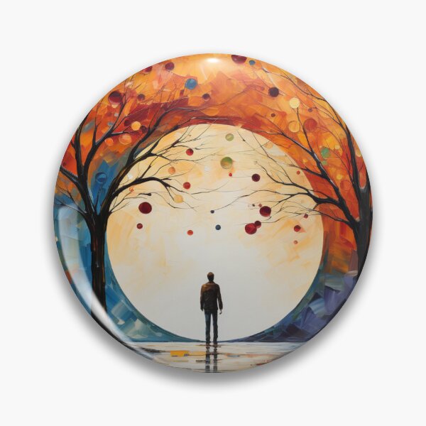 Item preview, big moon sun tree person imagine abstract art designed and sold by UILOVE.