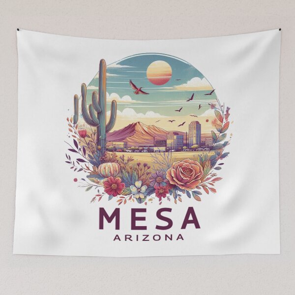 Item preview, Mesa, Arizona, Watercolor Illustration designed and sold by PaintMeWorld.
