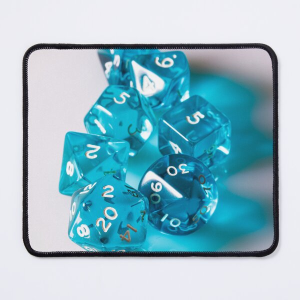 Item preview, A full set of turquoise gaming dice on a white background designed and sold by Giuseppe Cammino.