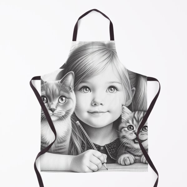 Item preview, Silent Symphony: Captivating Portrait of Girl and Cat designed and sold by SuzieNgatia.