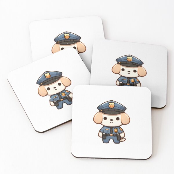 Item preview, Dutiful Puppy in Police Uniform designed and sold by UmbrellaStudio1.