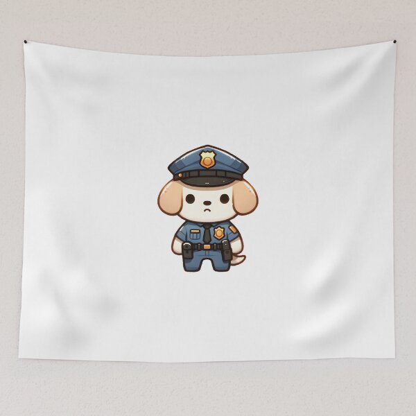 Item preview, Dutiful Puppy in Police Uniform designed and sold by UmbrellaStudio1.