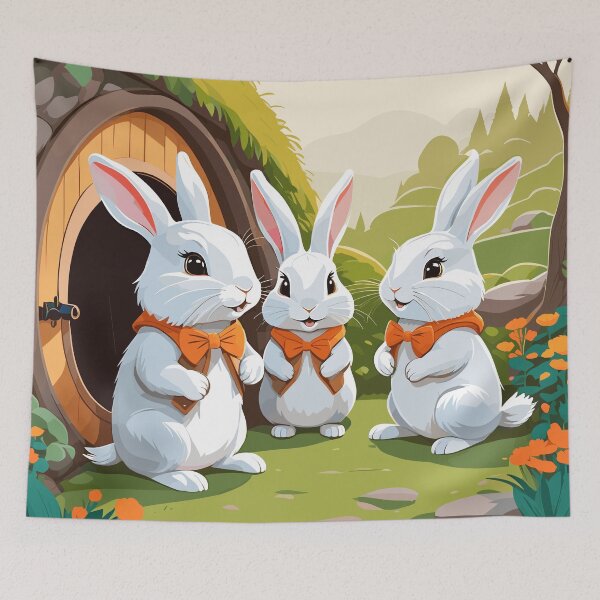 Item preview, Bunnies Artwork designed and sold by WildlifeInc.