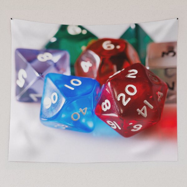 Item preview, A full set of colorful gaming dice on a white background designed and sold by Giuseppe Cammino.