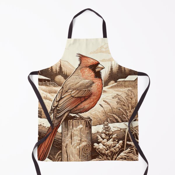 Item preview, Cardinal's Dawn Chorus Over Wild Terrain designed and sold by PictorialWhimsy.