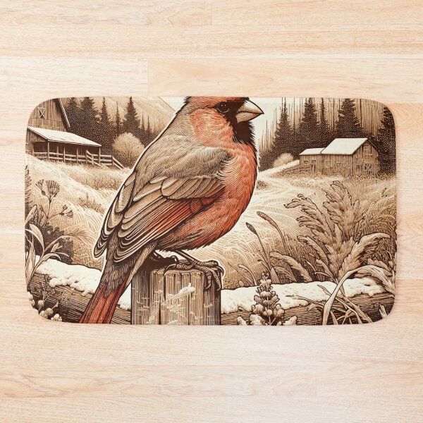 Item preview, Cardinal's Dawn Chorus Over Wild Terrain designed and sold by PictorialWhimsy.