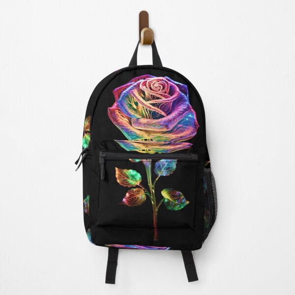 Item preview, Holographic neon rainbow rose designed and sold by AI-Only Creations.