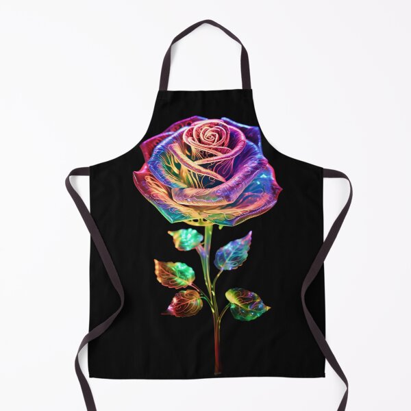 Item preview, Holographic neon rainbow rose designed and sold by AI-Only Creations.