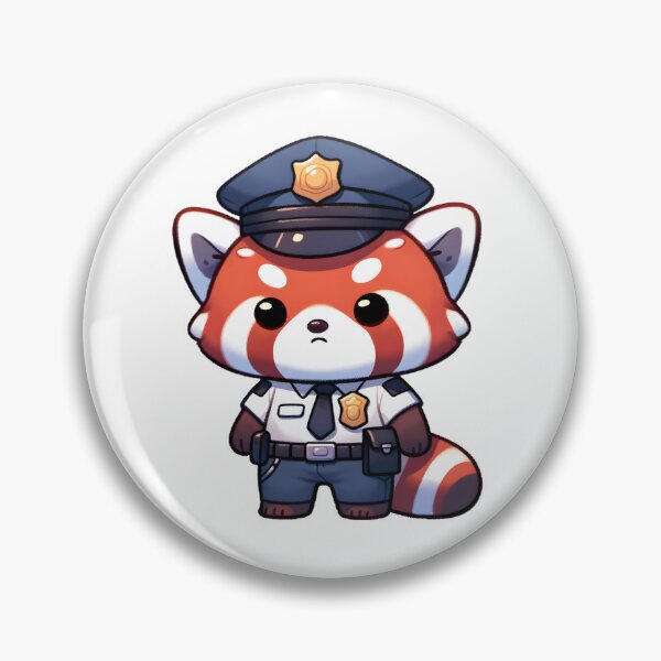 Item preview, Red Panda Officer on Duty designed and sold by UmbrellaStudio1.
