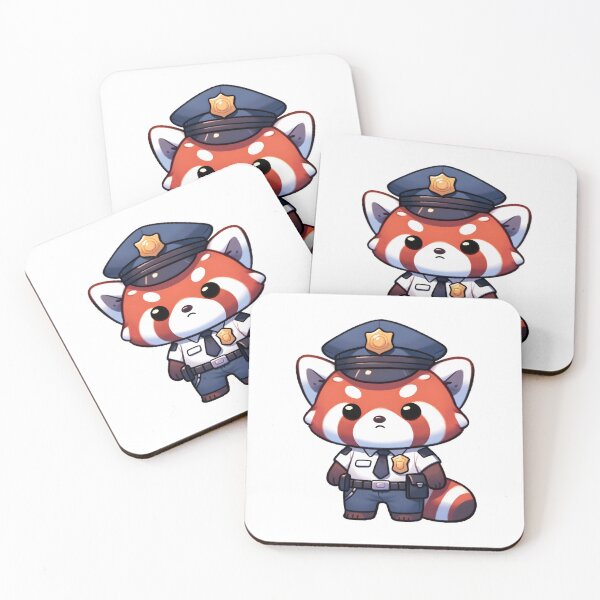 Item preview, Red Panda Officer on Duty designed and sold by UmbrellaStudio1.