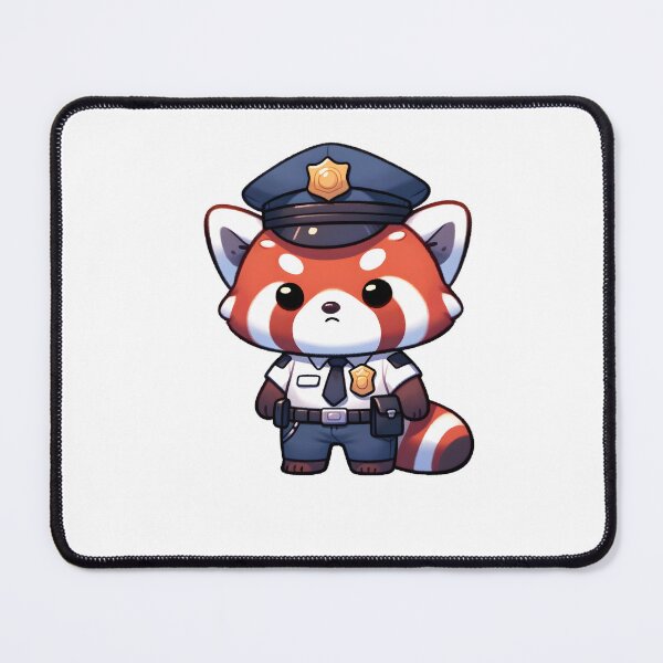Item preview, Red Panda Officer on Duty designed and sold by UmbrellaStudio1.