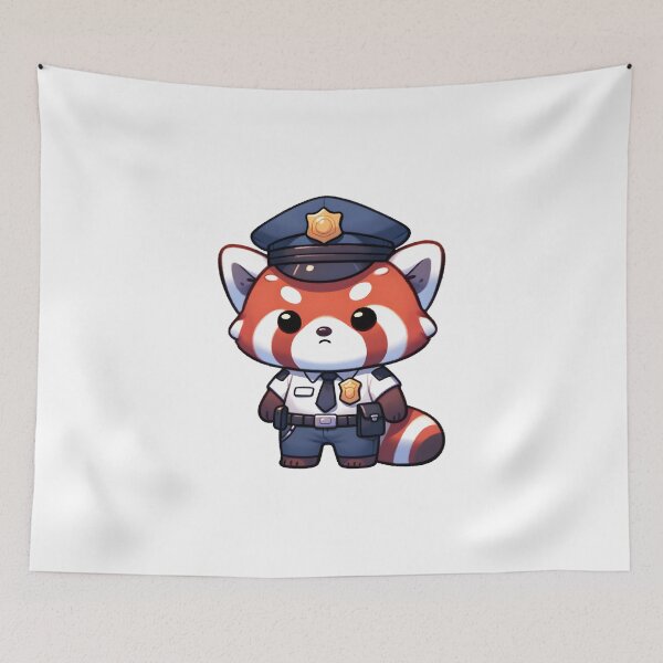 Item preview, Red Panda Officer on Duty designed and sold by UmbrellaStudio1.
