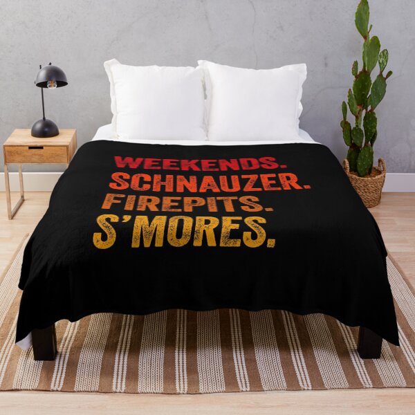 Item preview, Weekends Schnauzer Firepits S'mores Funny Gift  designed and sold by Guarddogdrive.