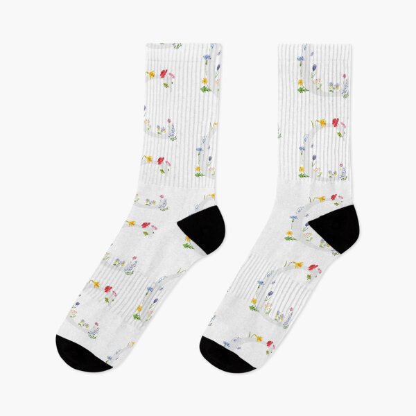 Item preview, botanical monogram alphabet C wildflowers hand painted designed and sold by ColorandColor.