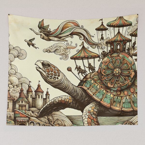 Item preview, Turtleback Carousel of the Whispering Waves designed and sold by PictorialWhimsy.