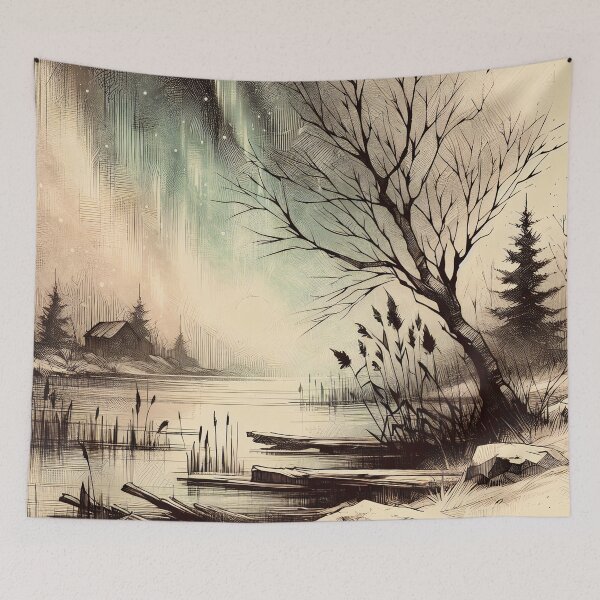 Item preview, Whispers of Dawn at the Lakeshore designed and sold by PictorialWhimsy.