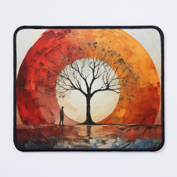 Item preview, hold moon sun tree person imagine art paint designed and sold by UILOVE.