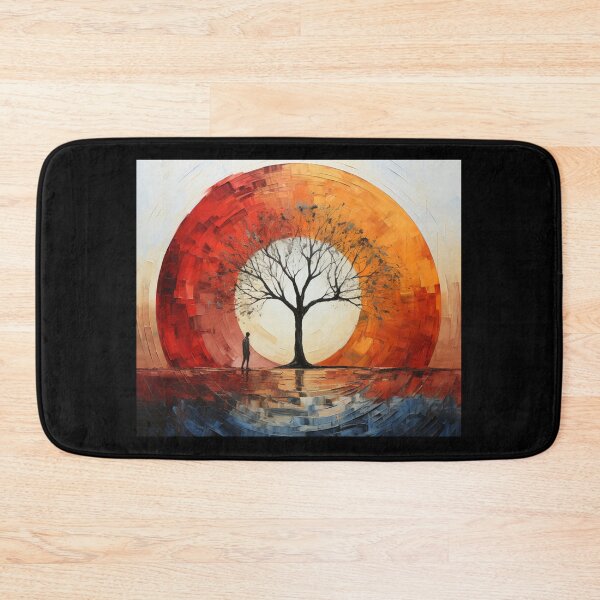 Item preview, hold moon sun tree person imagine art paint designed and sold by UILOVE.