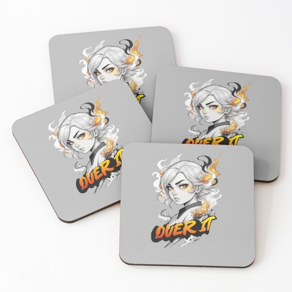 Item preview, Over it. Angry  girl  on fire x.25 designed and sold by Moeruonnanoko.