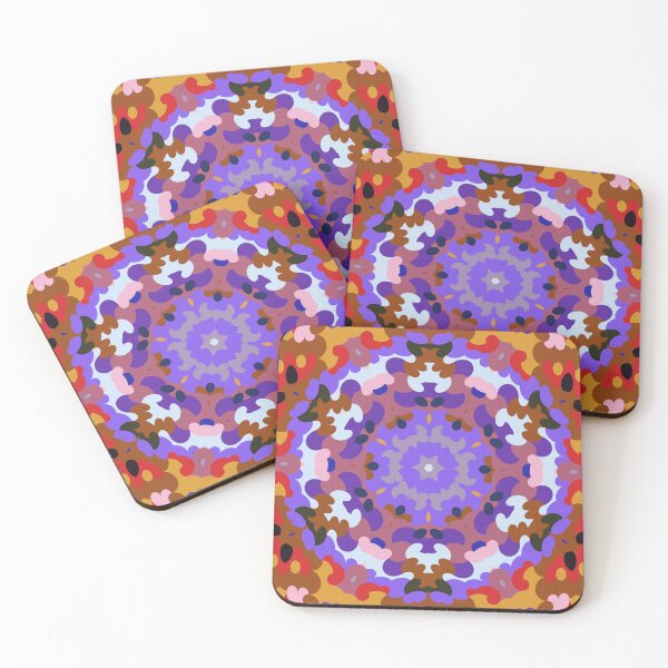 Item preview, Retro Mandala Purple Orange and Pink designed and sold by WormholeOrbital.