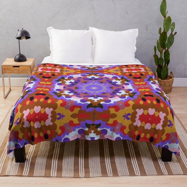 Item preview, Retro Mandala Purple Orange and Pink designed and sold by WormholeOrbital.