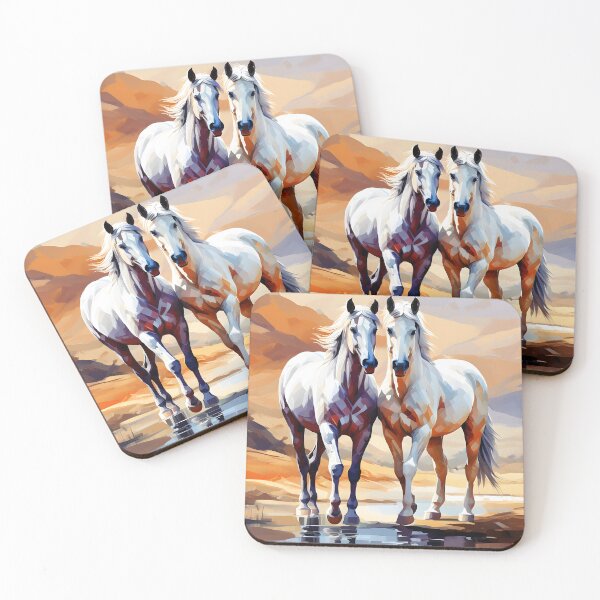 Item preview, Abstract style picture of Arabian horses designed and sold by Petalandfur.