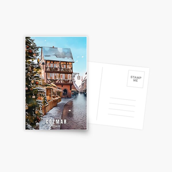 Artikel-Vorschau von Colmar Frankreich Reiseplakat, Weihnachtsmarkt-Reiseplakat, designt und verkauft von Travel Memories.