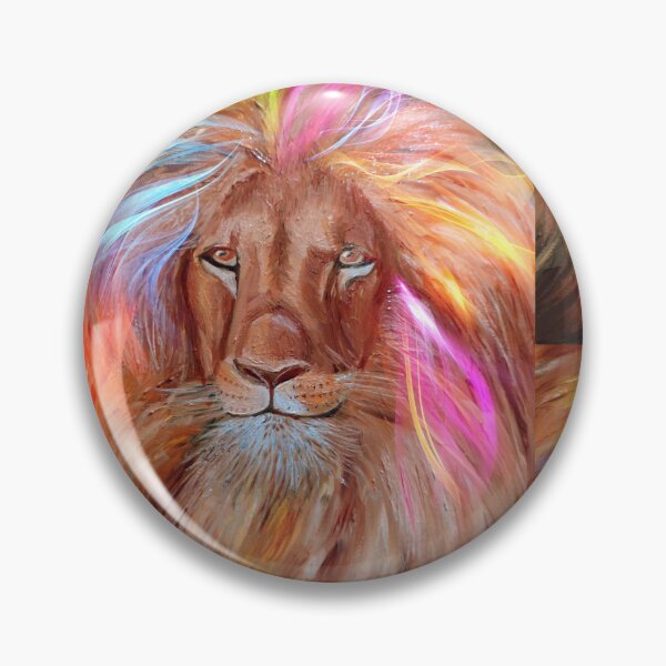 Item preview, pink lion designed and sold by Begoll Art.