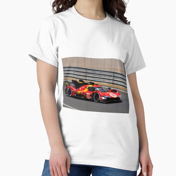 Ferrari WEC 499P フェラーリ Tシャツ 半袖 ブラック Ferrari Hypercar 499P Black Men's T-Shirt | Organic Cotton