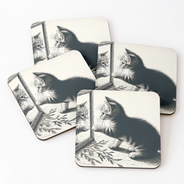 Item preview, Whiskers in the Looking Glass designed and sold by PictorialWhimsy.