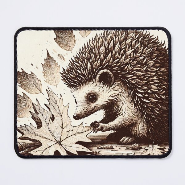 Item preview, Hedgehog's Autumn Leaf Encounter designed and sold by PictorialWhimsy.