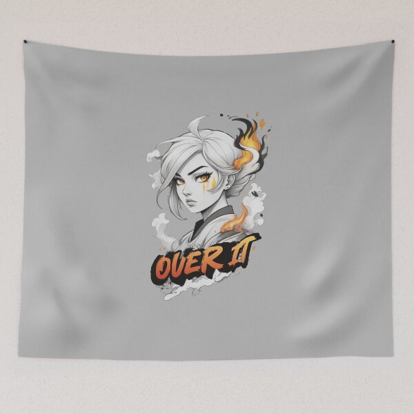 Item preview, Over it. Angry  girl  on fire x.26 designed and sold by Moeruonnanoko.