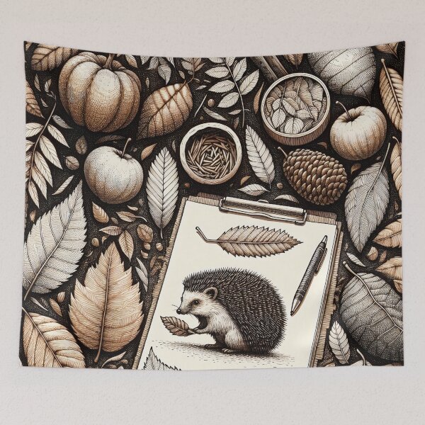 Item preview, Whispers of Autumn with a Prickly Companion designed and sold by PictorialWhimsy.