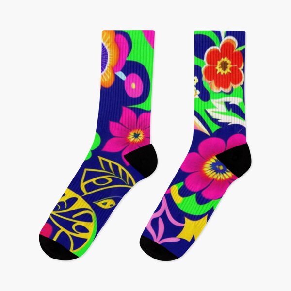 Item preview, Trippy neon floral design  designed and sold by Roxburylane.