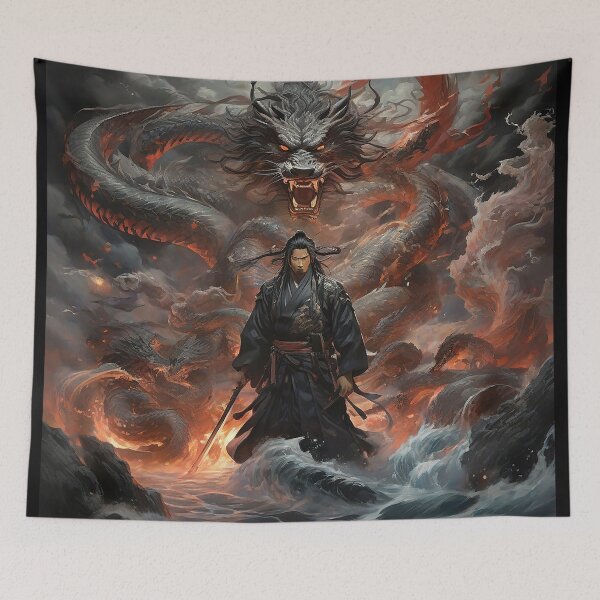 Item preview, Ryujin and Samurai Harmony: Powerful Fusion Art for Warriors designed and sold by Fafa ND.