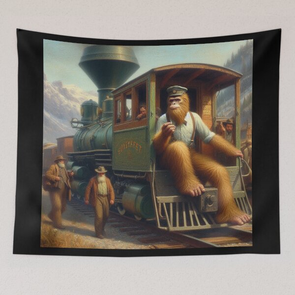 Item preview, Bigfoot Train Engineer designed and sold by CrankyOldDude.