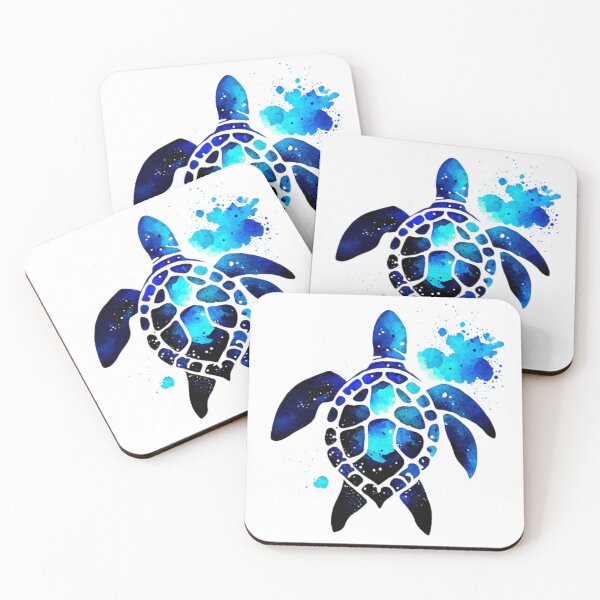 Item preview, Sea Blue Turtle Watercolor Art  designed and sold by vuslatmedia.