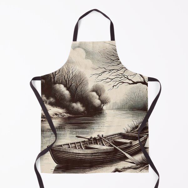 Item preview, Serene Riverbank in Monochrome Majesty designed and sold by PictorialWhimsy.