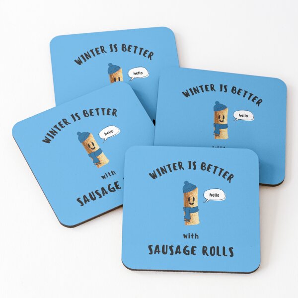Item preview, WINTER IS BETTER with SAUSAGE ROLLS Cute Sausage Roll Black Writing designed and sold by usernamenaijan.