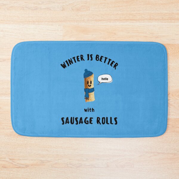 Item preview, WINTER IS BETTER with SAUSAGE ROLLS Cute Sausage Roll Black Writing designed and sold by usernamenaijan.