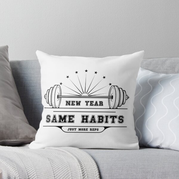Item preview, New Year, Same Habits, Just More Reps - Fitness/Gym New Year Celebration (Black Design) designed and sold by Spiprinto.