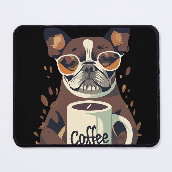 Item preview, Frenchie Dog with Coffee designed and sold by kreafox.