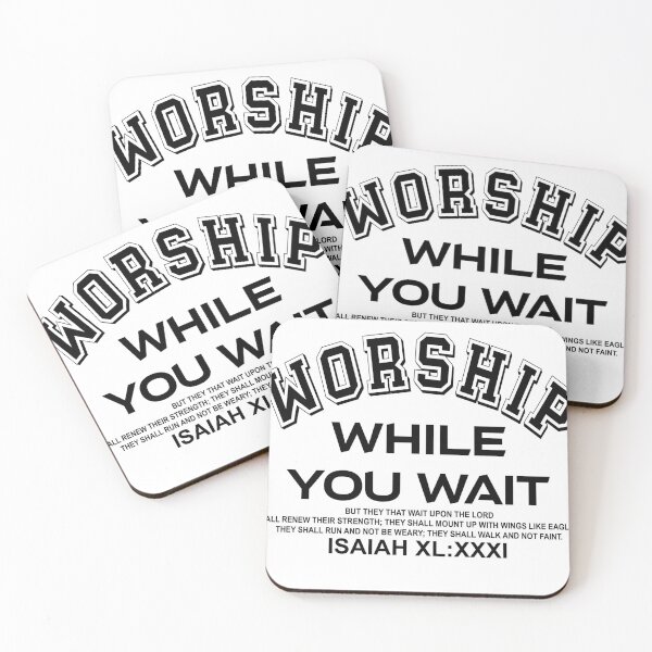 Item preview, Worshipping While Waiting designed and sold by TheHelpingCat.