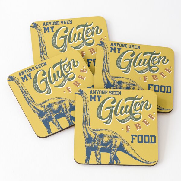 Item preview, Dinosaur and "Gluten-free" food t-shirt designed and sold by MyGluteesFree77.