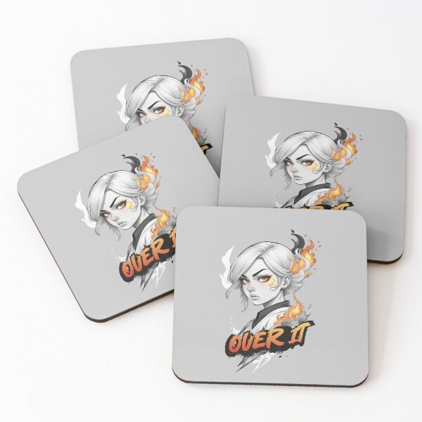 Item preview, Over it. Angry  girl  on fire x.27 designed and sold by Moeruonnanoko.